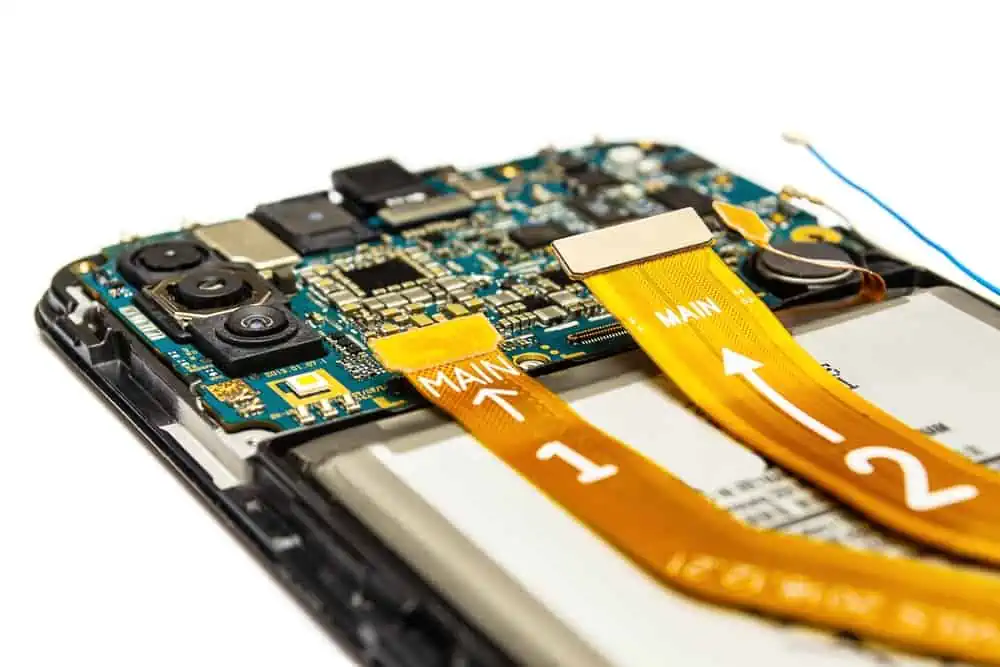 Main,Case,And,Back,Cover,Of,Disassembled,Blue,Smartphone,Isolated Rigid-flex PCBs combine the advantages of rigid and flex circuits in a single package